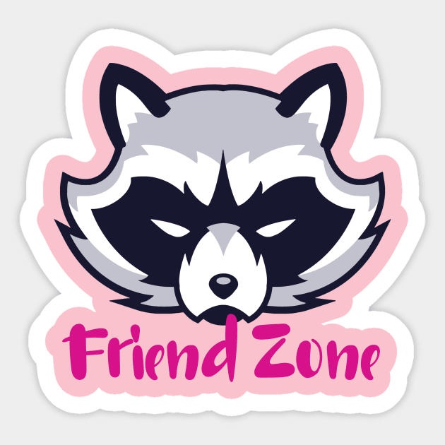 Friend Zone - raccoon Sticker by Art-Julia